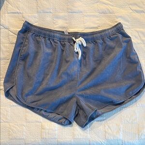 RVCA Blue Athletic Shorts with Elastic Waistband